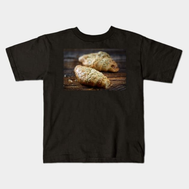 Cheese and ham pastry Kids T-Shirt by naturalis